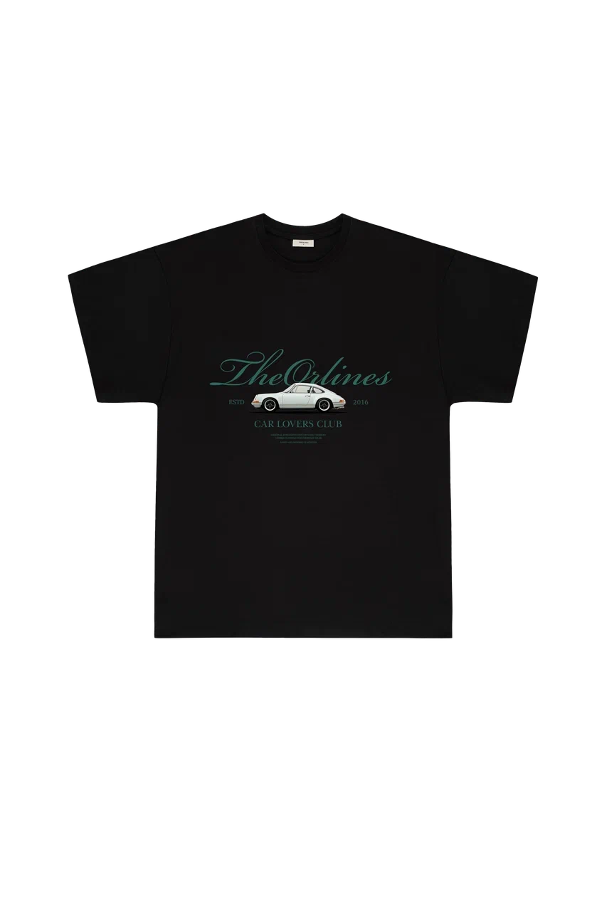 CAR LOVERS BLACK CLUB T-SHIRT